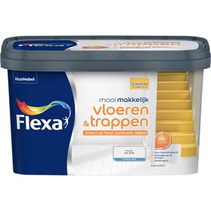 Flexa - Mooi Makkelijk Vloeren & Trappen Zijdeglans - Muurverf - Fris wit / RAL 9016 - 2,5 Liter