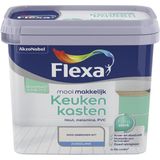 Flexa - Mooi Makkelijk Keukenkasten Zijdeglans - Muurverf - Gebroken wit / RAL 9010 - 0,75 Liter