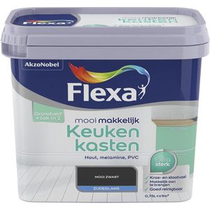 Flexa Mooi Makkelijk - Lak Keukenkasten - Mooi Zwart - 750 ml