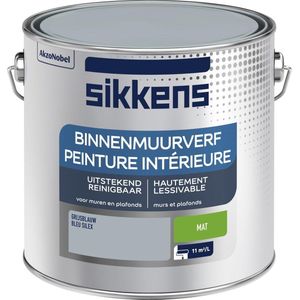 Sikkens Binnenmuurverf Mat - 2,5 liter Grijsblauw | 8711113131346 | Verf