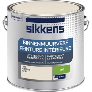 Sikkens - Binnenmuurverf Mat - 2,5 Liter - RAL 9001 - Matte Muurverf