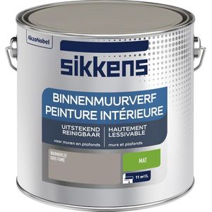 Sikkens Binnenmuurverf Mat - 2,5 liter Warmgrijs | 8711113131384 | Verf