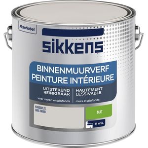 Sikkens Binnenmuurverf Mat - 2,5 liter Koudgrijs | 8711113131407 | Verf