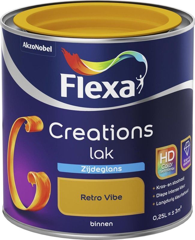 Flexa - Creations - Lak - Zijdeglans - Retro Vibe - 250 ml