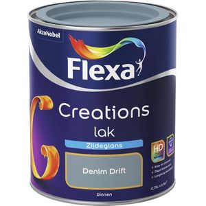 Flexa Creations Lak Zijdeglans - Denim Drift 750 ml | 8711113132398 | Verf | Lakverf Binnen