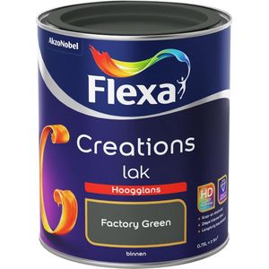 Flexa Creations - Lak Hoogglans - Factory Green - 750 ml
