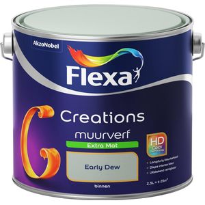 Flexa Creations - Muurverf Extra Mat - Early Dew - Groen - 2,5 liter