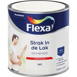 Flexa Strak in de Lak - Watergedragen - Hoogglans - wit - 250 ml