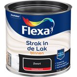 Flexa Strak in de Lak - Watergedragen - Hoogglans - zwart - 250 ml