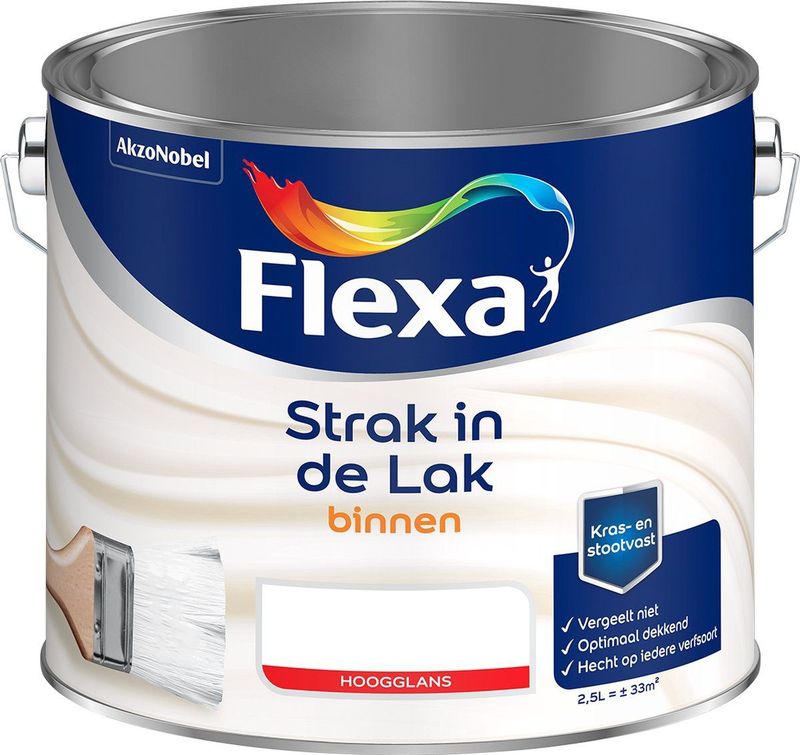 Flexa - Strak in de Lak - Binnenlak - Hoogglans - Glanzende Afwerking