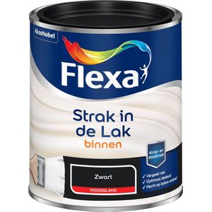 Flexa Strak In De Lak Hoogglans Zwart 750ml | Lak