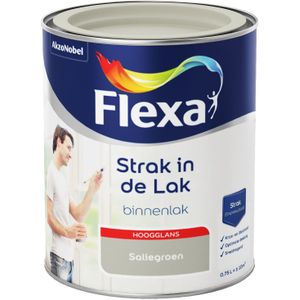 Flexa Strak in de Lak Binnenlak Hoogglans - Saliegroen 750 ml | 8711113135030 | Verf | Lakverf Binnen