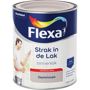 Flexa Strak In De Lak Hoogglans Sepiataupe 750ml