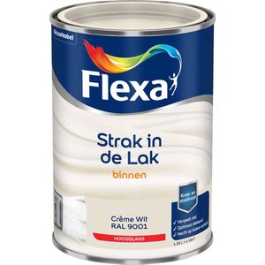 Flexa Strak in de Lak Binnenlak Hoogglans - Crème Wit - RAL 9001 | 8711113135115 | Verf | Lakverf Binnen