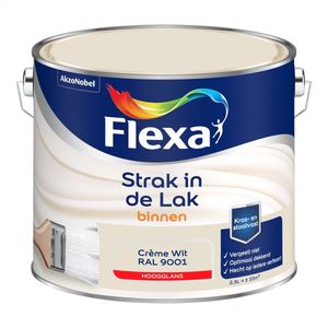 Flexa Strak In De Lak Hoogglans Crème Wit Ral9001 2,5l