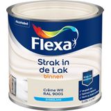 Flexa - Strak in de Lak Binnenlak Zijdeglans - Crème wit / RAL 9001 - 250 Milliliter