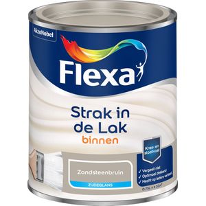 Flexa Strak In De Lak Zijdeglans Zandsteenbruin 750ml | Lak