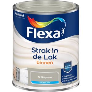 Flexa - Strak in de Lak Binnenlak Zijdeglans - Saliegroen - 0.75 Liter