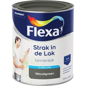 Flexa - Strak in de Lak Binnenlak Zijdeglans - Woudgroen - 0.75 Liter