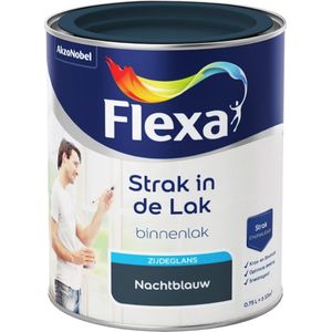 Flexa - Strak in de Lak Binnenlak Zijdeglans - Nachtblauw (2019) - 0.75 L