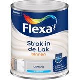 Flexa Strak in de Lak - Watergedragen - Zijdeglans - lichtgrijs - 750 ml