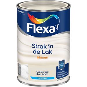 Flexa Strak In De Lak Zijdeglans Crème Wit Ral9001 1,25l | Lak
