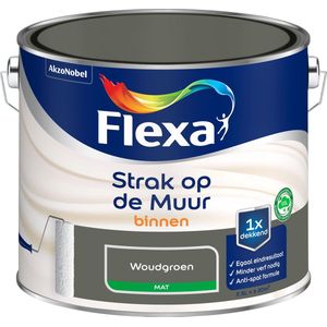 Flexa - Strak op de Muur Binnen Muurverf Mat - Woudgroen - 2.5 L