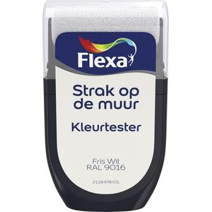 Flexa Muurverf Tester Strak Op De Muur Fris Wit Ral 9016 30ml