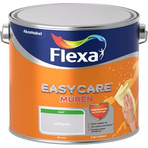 Flexa - Easycare Muren Muurverf - Lichtgrijs - 2.5 Liter