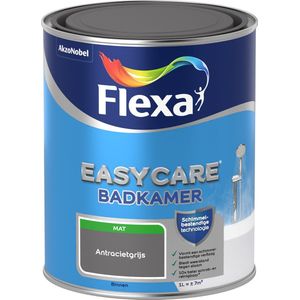 Flexa Muurverf Easycare Badkamer Antracietgrijs 1l | Muurverf