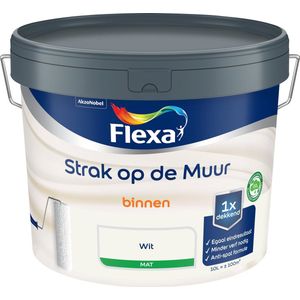 Flexa Strak op de Muur Muurverf - Mat - Wit - 10 liter