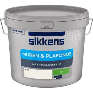 Sikkens Muren Plafonds Mat - 10L RAL 9010 10 liter - Muurverf