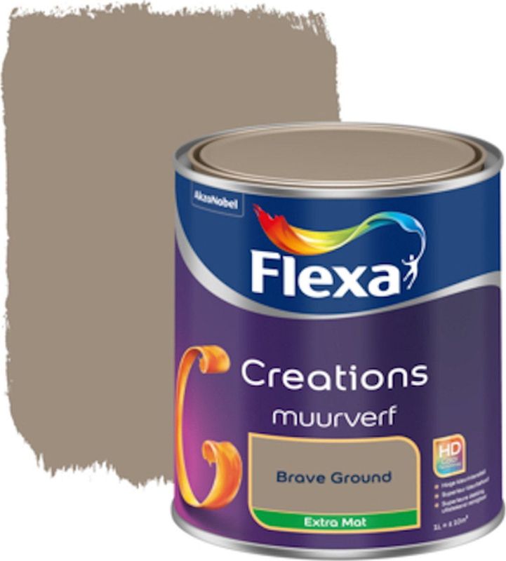 Flexa Creations - Muurverf - Extra Mat - Brave Ground - 1 Liter - Dekkend