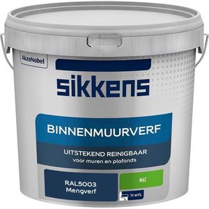 Sikkens - Binnenmuurverf - Muurverf - Mengkleur - Mat - RAL5003 - 5L