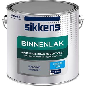 Sikkens Binnenlak - Verf - Zijdeglans - Mengkleur - RAL7045 - 2.5L