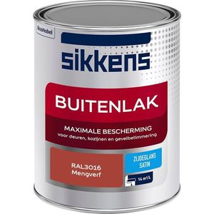 Sikkens Buitenlak - Verf - Zijdeglans - Mengkleur - RAL3016 - 1L