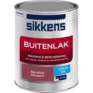 Sikkens Buitenlak - Verf - Zijdeglans - Mengkleur - RAL4002 - 1L