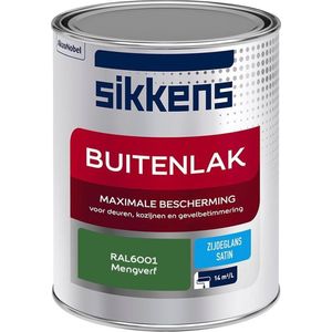 Sikkens Buitenlak - Verf - Zijdeglans - Mengkleur - RAL6001 - 1L