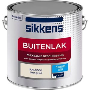 Sikkens Buitenlak - Verf - Zijdeglans - Mengkleur - RAL9001 - 2.5L