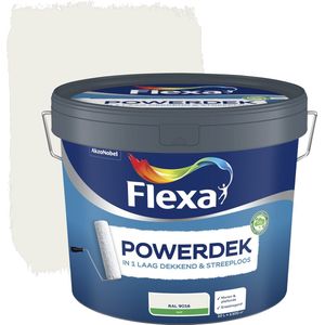 Flexa Powerdek Muurverf - Muren & Plafonds - Binnen - RAL 9016 - 10 liter