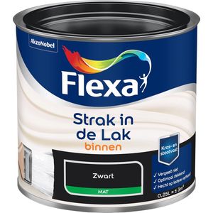 Flexa Strak In De Lak Mat Zwart 0,25l