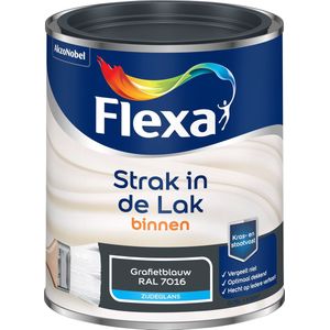 Flexa Strak In De Lak Zijdeglans Grafietblauw/ral7016 750ml | Lak