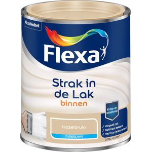 Flexa Strak in de Lak - Watergedragen - Zijdeglans - Hazelbruin - 750 ml
