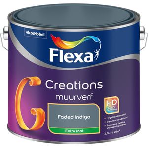 Flexa Creation Muurverf Faded Indigo Extra Mat 2,5l