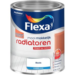 Flexa Mooi Makkelijk Radiatoren Zijdeglans - Op Kleur Gemengd - 0,75L