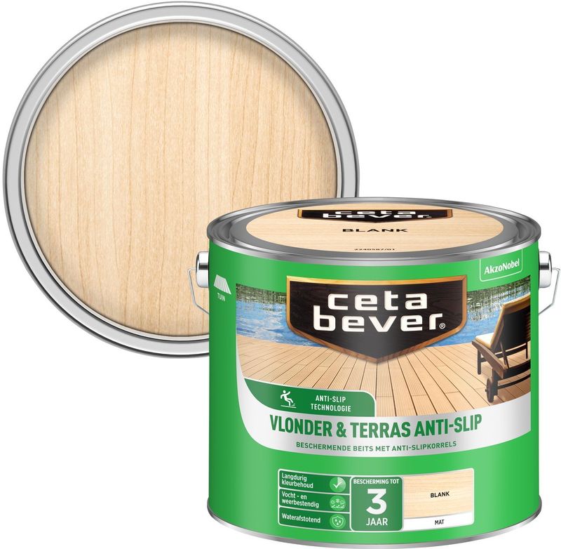 Cetabever Vlonder-terrasbeits Antislip Blank 2,5l