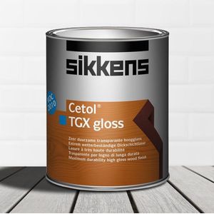 Sikkens Cetol Tgx Gloss - Lakverf - Transparant - Buiten - Terpentine basis - Hoogglans