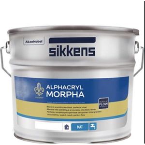 Sikkens-Alphacryl Morpha-""Shady yellow"" A80-Levis color-5l-blijvend prachtig resultaat.
