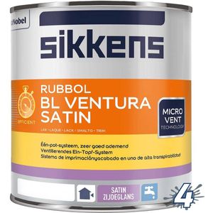 Sikkens Rubbol BL Ventura Satin 2,5 liter 100% Wit - Schakel- & Systeemverf