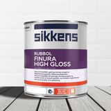 Sikkens Rubbol Finura High gloss - 1 Liter - Wit / Kleur | 8711115317267 | Verf | Lakverf Binnen